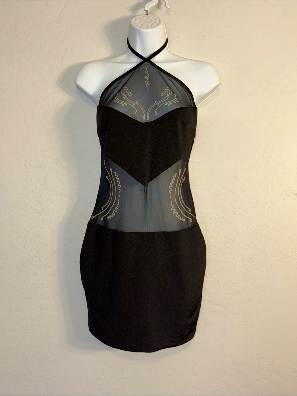 DI PETSA Venus Love Tattoo Mini Dress in Black Medium - Picture 3 of 12